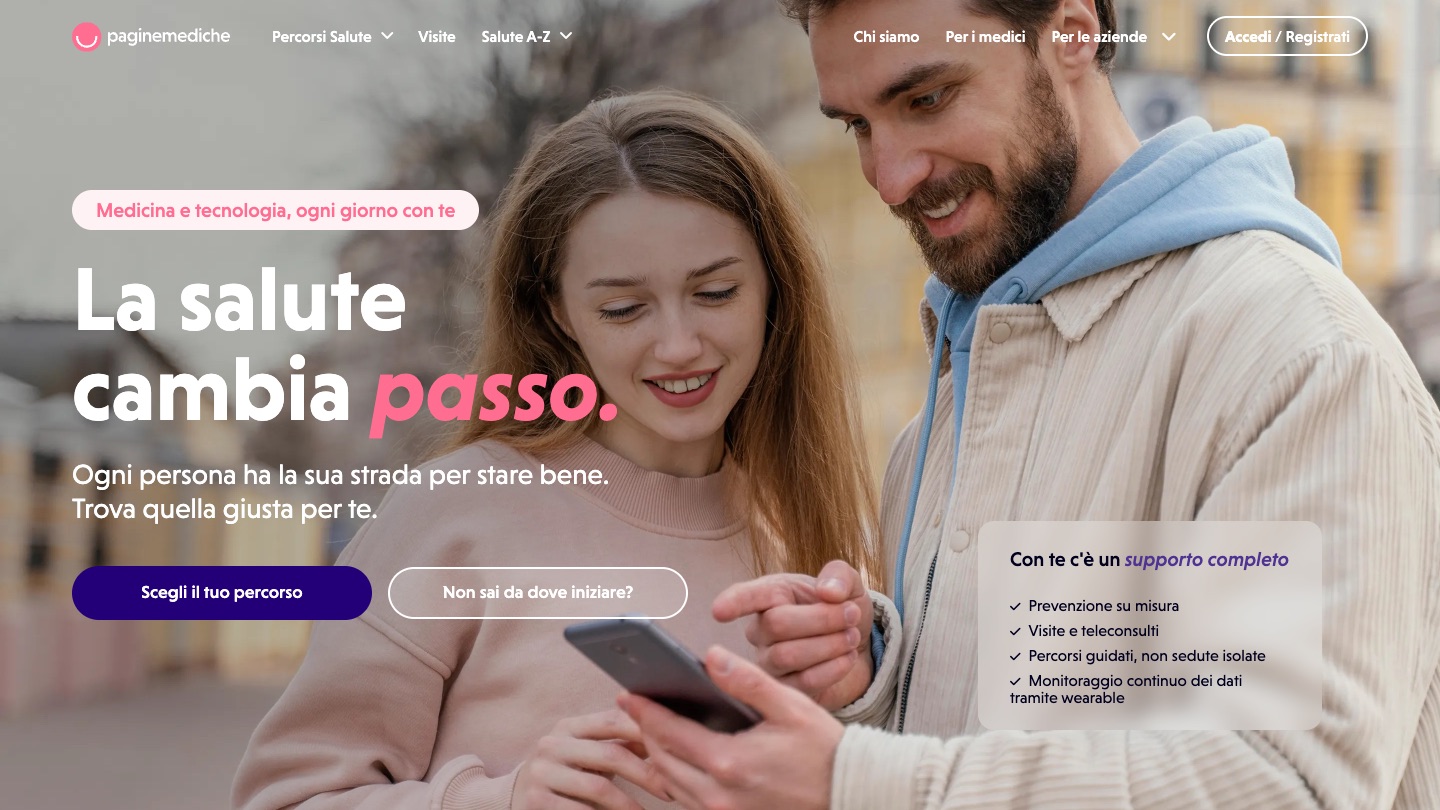 Schermata di PagineMediche